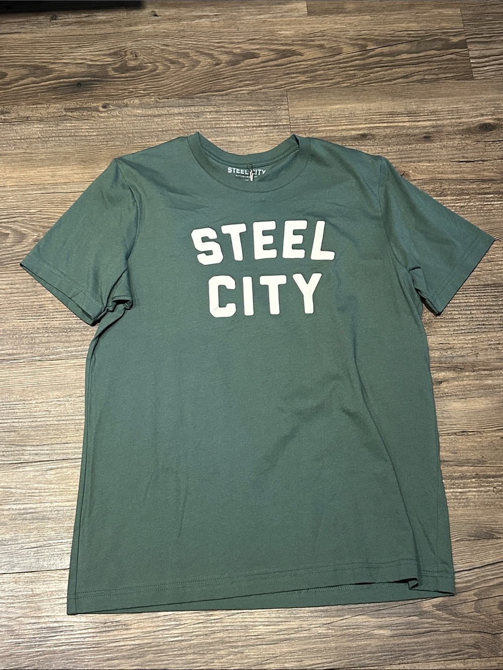 Men's Steel City Pittsburgh Green Graphic Tee